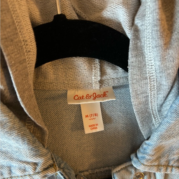 Cat & Jack, Girls Hooded Jean Jacket - Picture 3 of 5